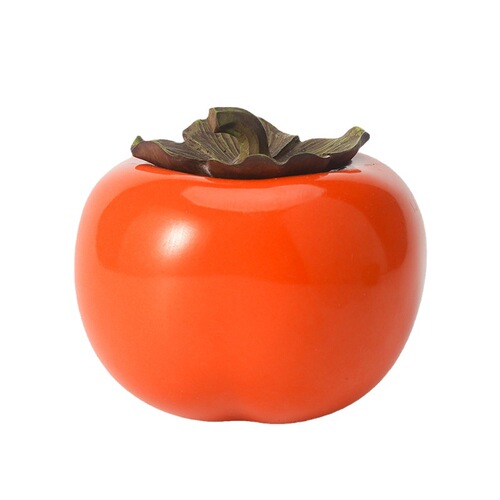 Simulated persimmon tea jar mini ceramic persimmon jar small jar tea jar decoration everything goes well empty gift box packaging