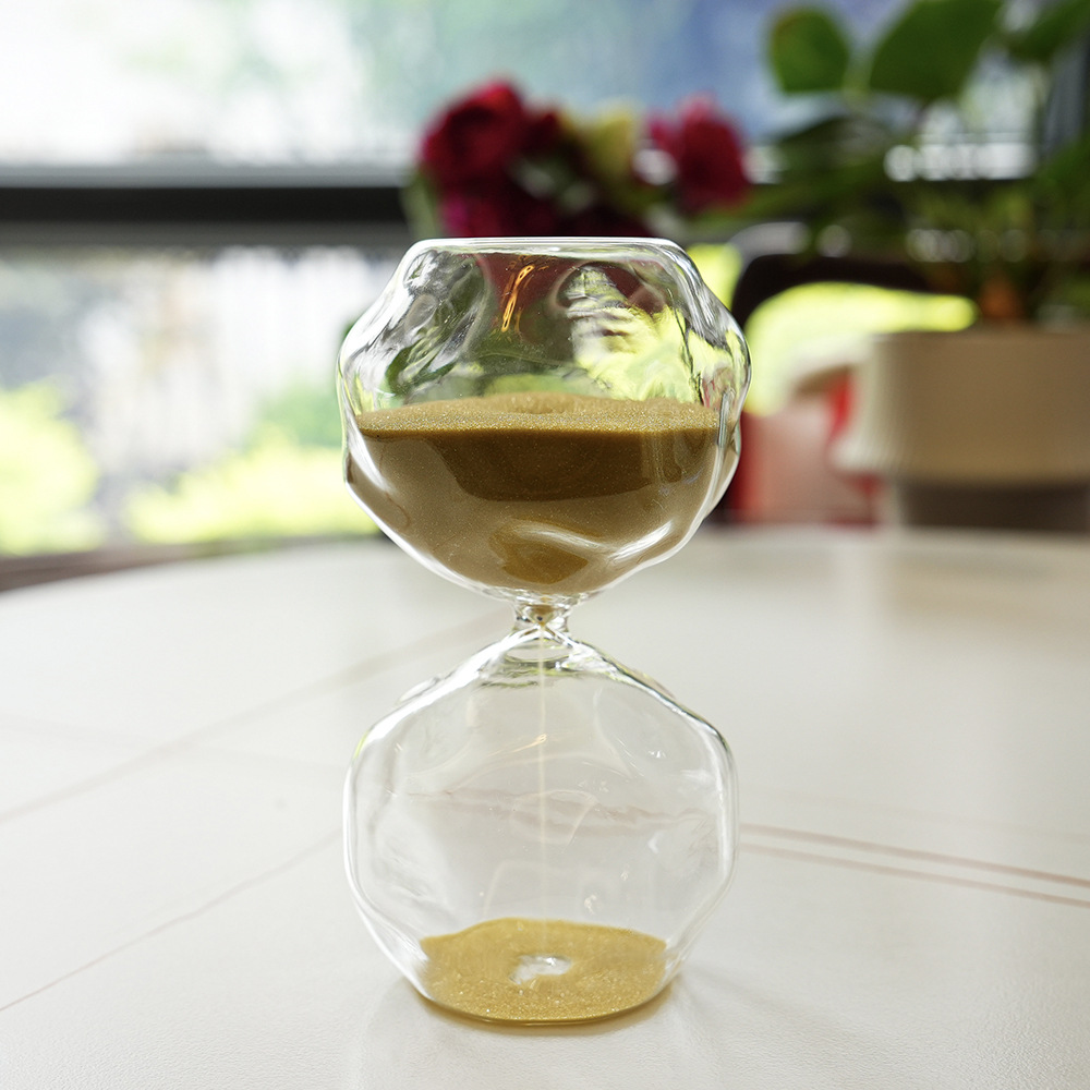 Nórdico hogar reloj de arena de vidrio de forma especial temporizador 30 minutos arte reloj de arena creativo regalos fábrica de decoración para el hogar
