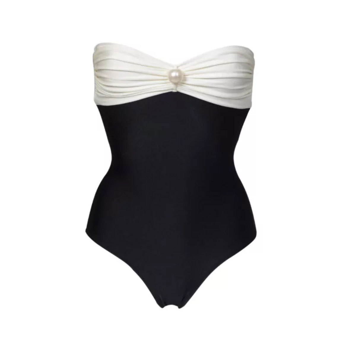 Dames badpak uit één stuk met splitrok en triangel ontwerp_voghion.com