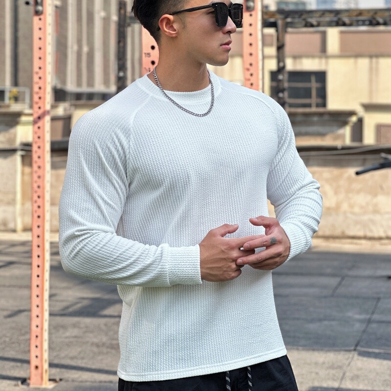新款秋冬圆领男士休闲运动潮流宽松大码套头肌肉宽松蛇纹卫衣长袖|undefined