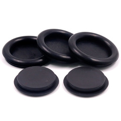 Direct Manufacturer Rubber Black Single-Sided Protective Ring for Power Supply Cord, Case Cable Outlet Cover, Cable Guard Ring