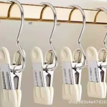 Двухголовый трехбуквенный зажим из нержавеющей стали универсальный зажим для хранения шорт зажим для домашнего носка зажим для сушки крюк оптом
