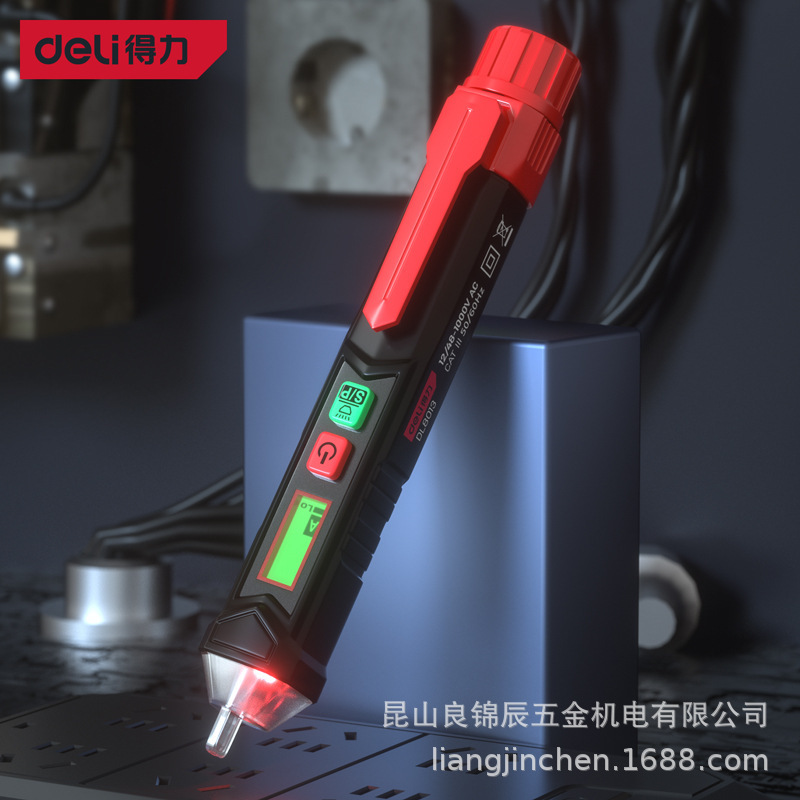 得力工具 非接触式测电笔家用电工专用电路线断线检测笔DL8012 13