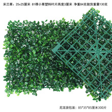25*25cm仿真米兰草植物墙 绿植草皮背景墙面塑料假草坪跨境专供
