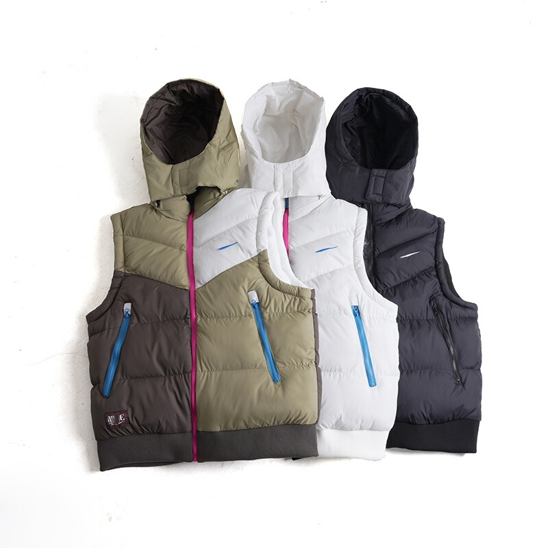 High-quality cross-border product: Hooded, color-blocked, reversible cotton vest for men and women, new Korean-style outerwear vest for autumn and winter 1137 High-quality cross-border product: Hooded, color-blocked, reversible cotton vest for men and women, new Korean-style outerwear vest for autumn and winter 1137
