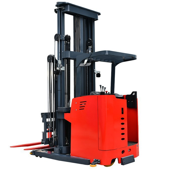 北京密云三向高位电动叉车租赁升高10米三向堆垛叉车出租高空不失