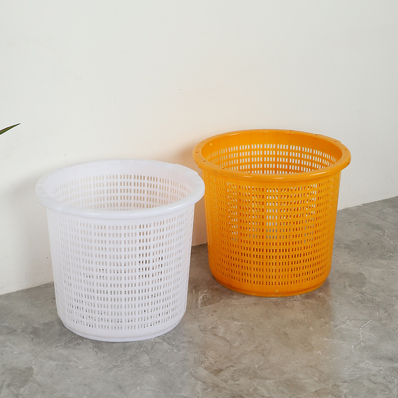 Cesta de transporte de frutas y verduras acuáticas redondeada de sandía de plástico gruesa y ampliación de la cesta de verduras de doble oreja recolección marco de almacenamiento