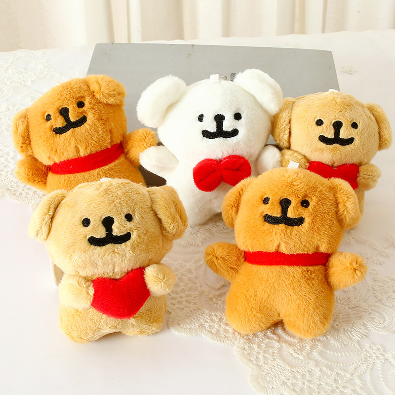 かわいいライン子犬ペンダントぬいぐるみ犬人形キーホルダーソフトかわいい布人形誕生日ギフト人形|undefined