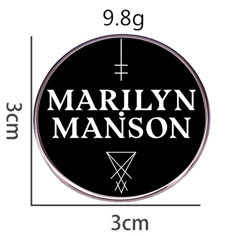 Брошь Marilyn Manson, значок рок-группы, металлический сплав