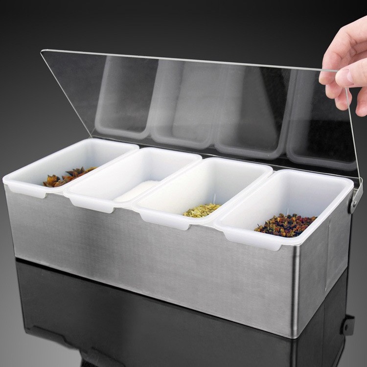 Seasoning tank combination set PP stainless steel seasoning box…