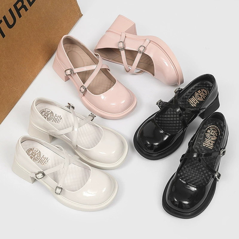 Footwear от , подходит к юбке для кожаной обуви, французский стиль, коллекция 2023