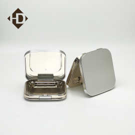 厂家供应 翻盖 方形粉饼盒 方形干粉盒遮瑕饼 化妆品包材