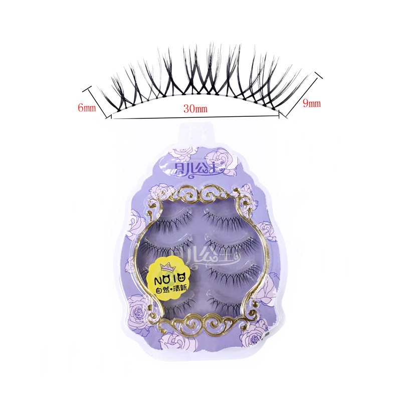 Princess May children N10 False eyelashes at the grinding point natural simulation Nude make-up transparent Curl face without makeup Eyelashes wholesale