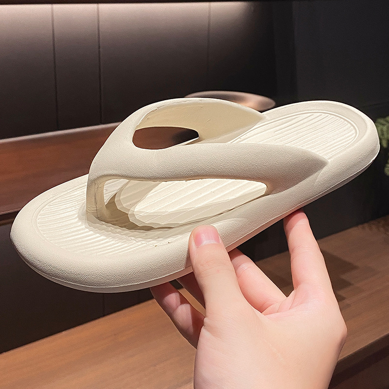 Zapatillas de suela gruesa de eva transfronteriza para hombres, sandalias y zapatillas de verano, zapatos de playa con clip, pisando mierda, pareja, chanclas, mujer