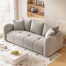 奶油风小户型沙发猫爪皮布公寓出租客厅卧室简约风款其它海绵大气