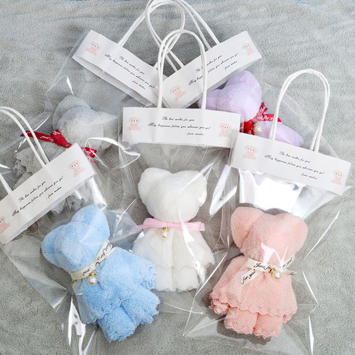 Bear Towel Square Souvenir Wedding Celebration Shop Wedding Candy Supplies Children and Teachers Mid-Autumn Festival Gifts Wholesale
