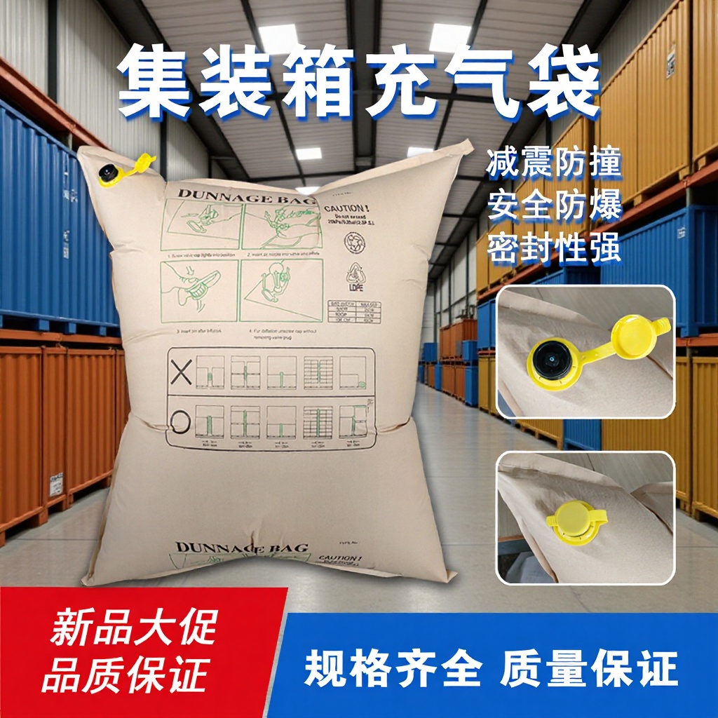 Container inflatable bag kraft paper inflatable bubble pillow gap filling bag container buffer bag atmospheric valve
