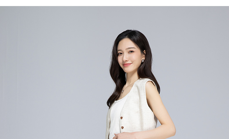 Quần ống rộng cạp cao vải lanh phối tơ mỏng nhẹ mùa hè dáng suông dài chạm đất — Màu xanh lam đậm chi tiết 20