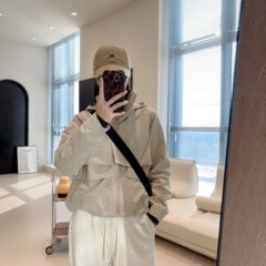 追風日記/lu棚品/軽量感の小さい背の短い帽子のコートの女性の春の襟の上着