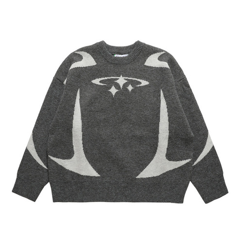 Trendy casual knit sweater for men and women—autumn/winter style