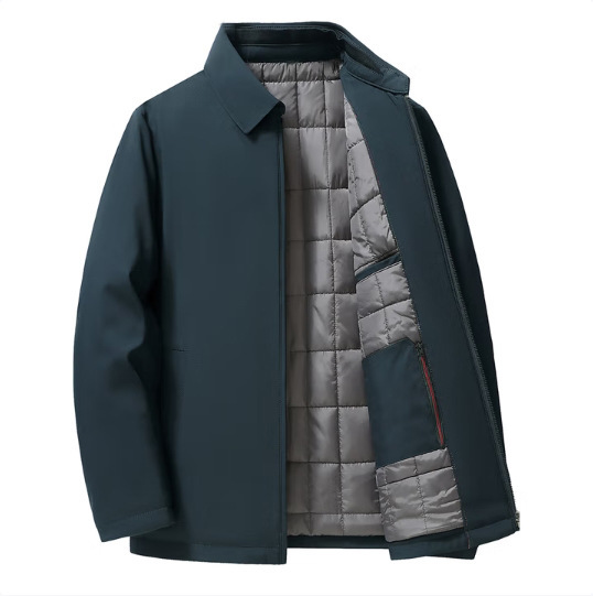 Thickened Warm Loose Cotton Jacket for Men, New Autumn and Winter Style for Middle-Aged and Elderly, Turn-Down Collar Short Coat, Dad's Outfit, Cadre's Cotton Coat Thickened Warm Loose Cotton Jacket for Men, New Autumn and Winter Style for Middle-Aged and Elderly, Turn-Down Collar Short Coat, Dad's Outfit, Cadre's Cotton Coat