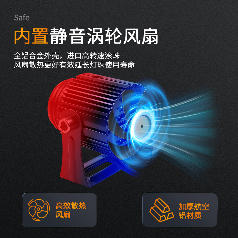 Motorcycle LED light modification headlight dual-color high and low beam external work light car motorcycle spotlight cross-border