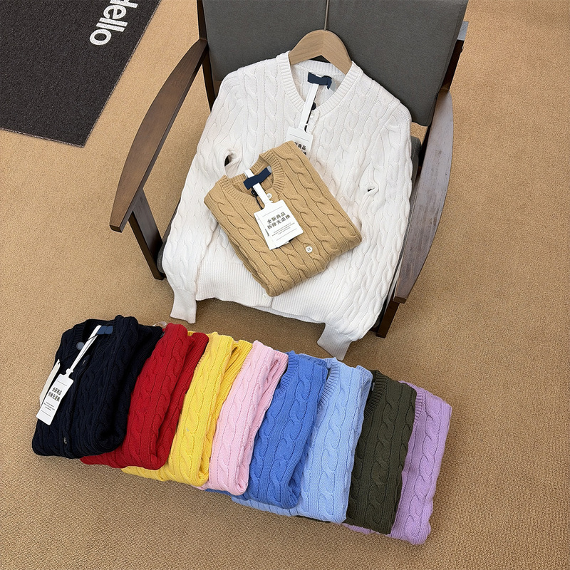 【Scannable】RL Ralph Lauren pure cotton cable knit cardigan, versatile and elegant, quiet luxury old money style 【Scannable】RL Ralph Lauren pure cotton cable knit cardigan, versatile and elegant, quiet luxury old money style