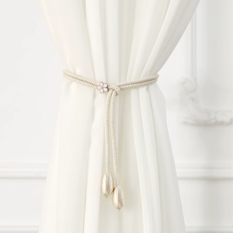 Простые трансграничные шторы с ремешками для хранения фиксированных штор с завязками