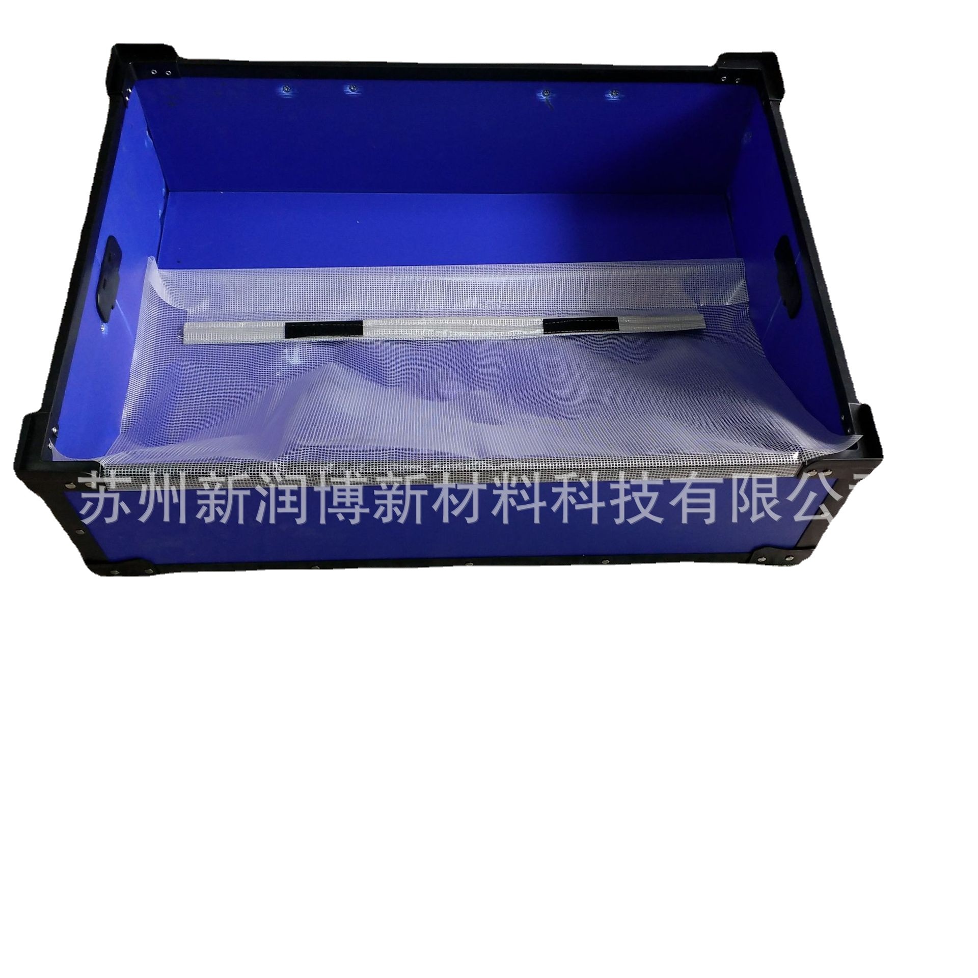 厂家供应 pp中空板周转箱+防尘帘，带防尘帘周转箱 可折叠周转箱