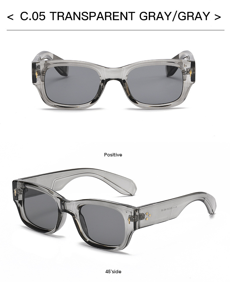 60g Weight Full Frame Glasses Structure Sunglasses Classification Ac, UV400 Protection Lens Material Square Glasses Style Casual, Travel, Selfie Occasion Solid Color Pattern All Seasons Season Women's Gender Retro, Sweet Style Retro Sweet Solid Color Ac UV400 Protection Square Full Frame Women's Sunglasses 8