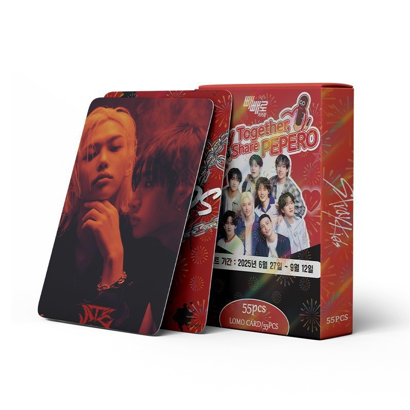 Cadena total, una gran cantidad de stock, 55 hojas de tinta BT SK IVE ATEEZ KPOP, estrellas coreanas alrededor de LOMO
