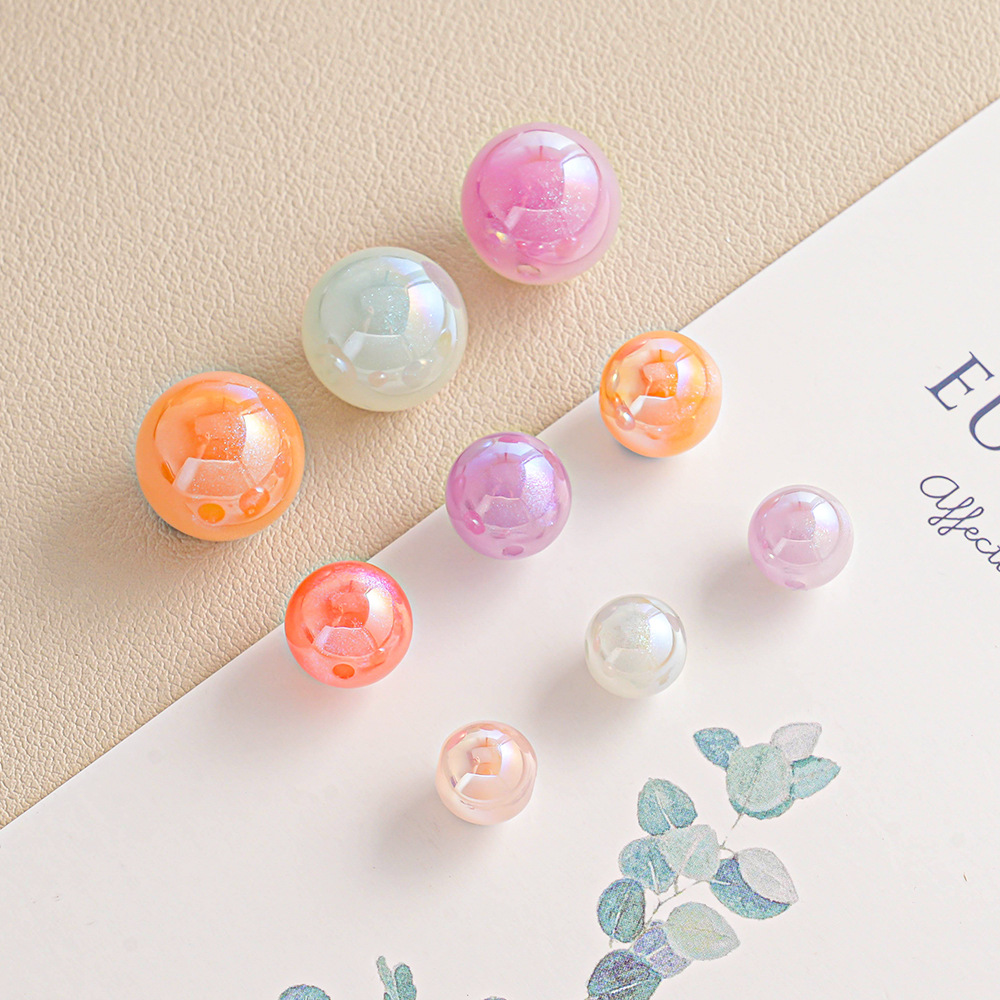 [Light Change 20 - 30 paquete] cuentas redondas de color UV DIY color de cadena de llaves para teléfonos móviles cuentas sueltas