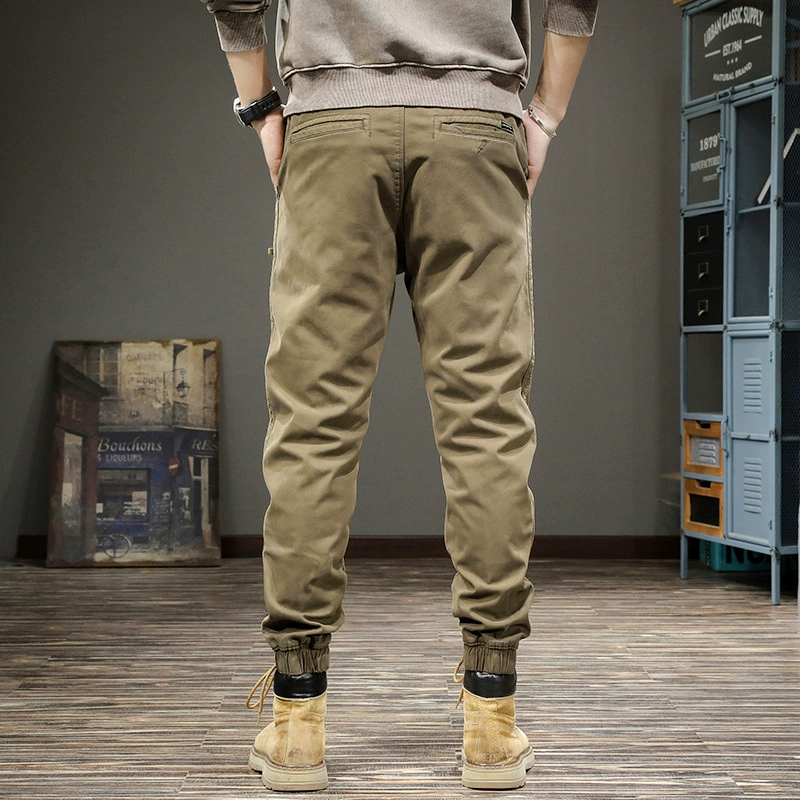 Демисезонные ретро спортивные брюки бренда, slim fit
