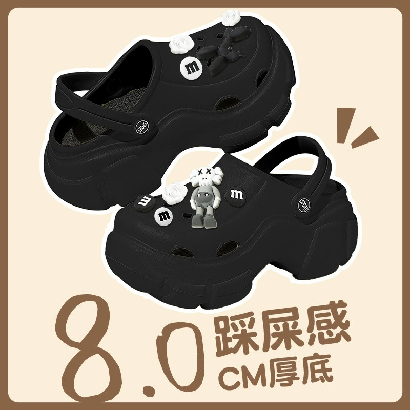 Slippers Platform Sandals, 8 cm Thick Sole, Summer Beach Clogs, Sizes 34–41