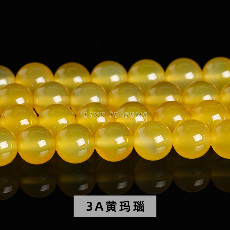 3A yellow agate loose beads