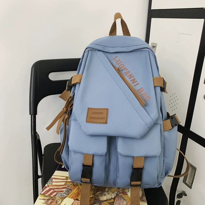 Backpack, shoulder bag, capacious Japanese universal trend school bag for leisure, Korean style