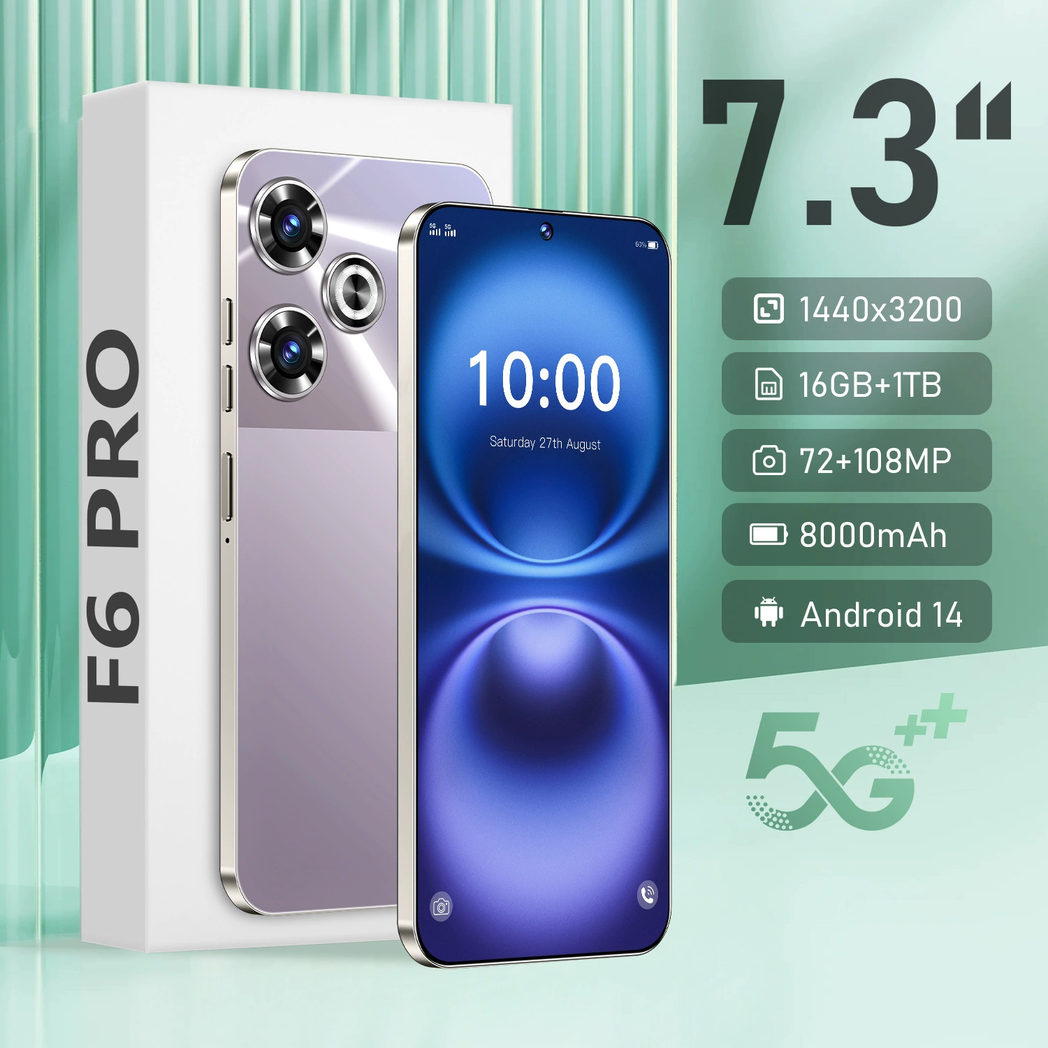 Мобильный телефон Pro, смарт‑часы, (внешняя торговля), широкий экран, Android