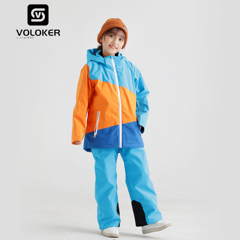 Kinder-Hardshell-Skibekleidung Herren- und Damen-Winter-Snowboard-Doppelboard-Skiausrüstung warmer wasserdichter Skianzug_voghion.com