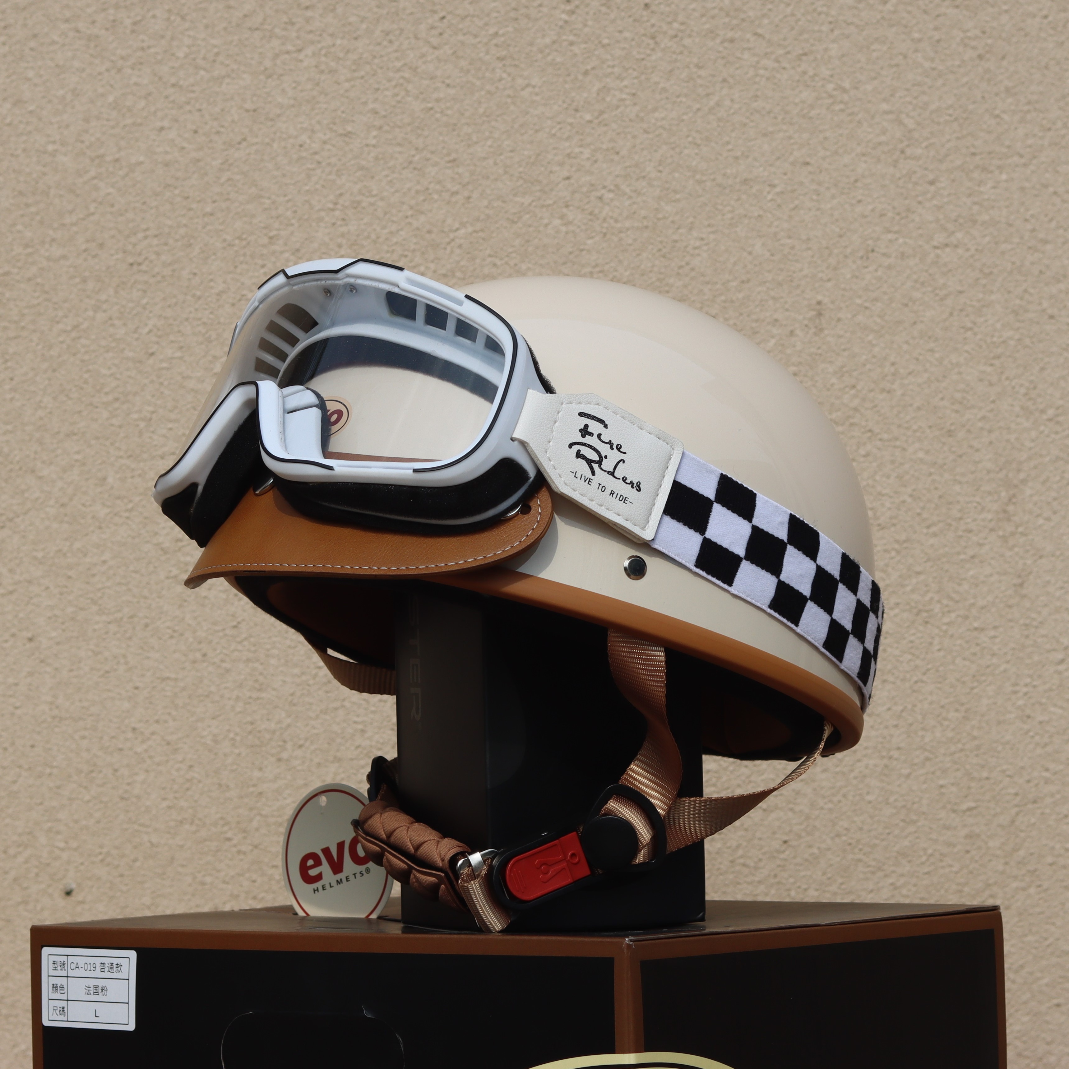Taiwan Retro Half Helmet Motorcycle Electric Lightweight 3C Summer