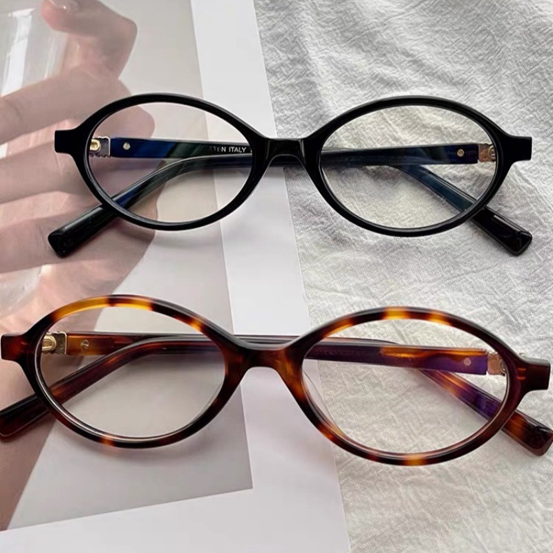 yuan ying same style artistic nerd glasses women‘s plain hawksbill glasses frame men‘s retro myopia glasses anti-blue light glasses