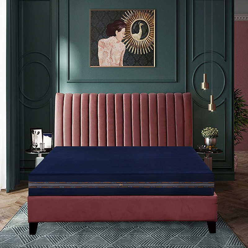 3d新型床垫编织布条纹藏青色条子网布床垫