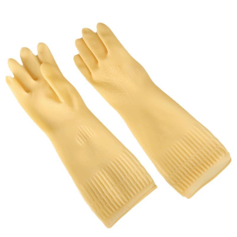 Long rubber soft non-slip acid-base gloves