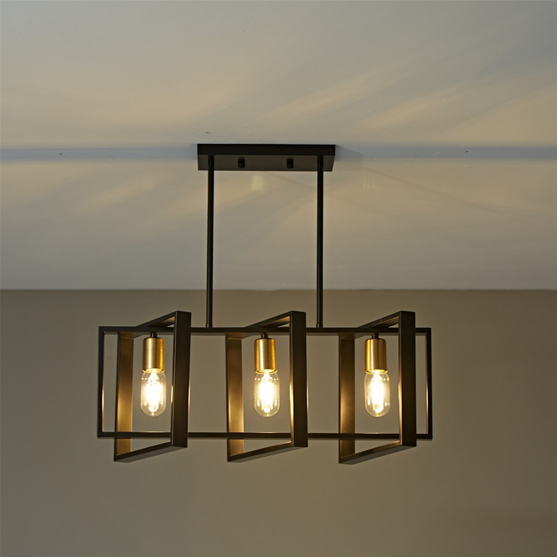 Transfronterizo para Amazon lámpara de sala de estar estilo industrial norteamericano madera sólida lámpara de mesa de restaurante candelabrera de hierro forjado 6270