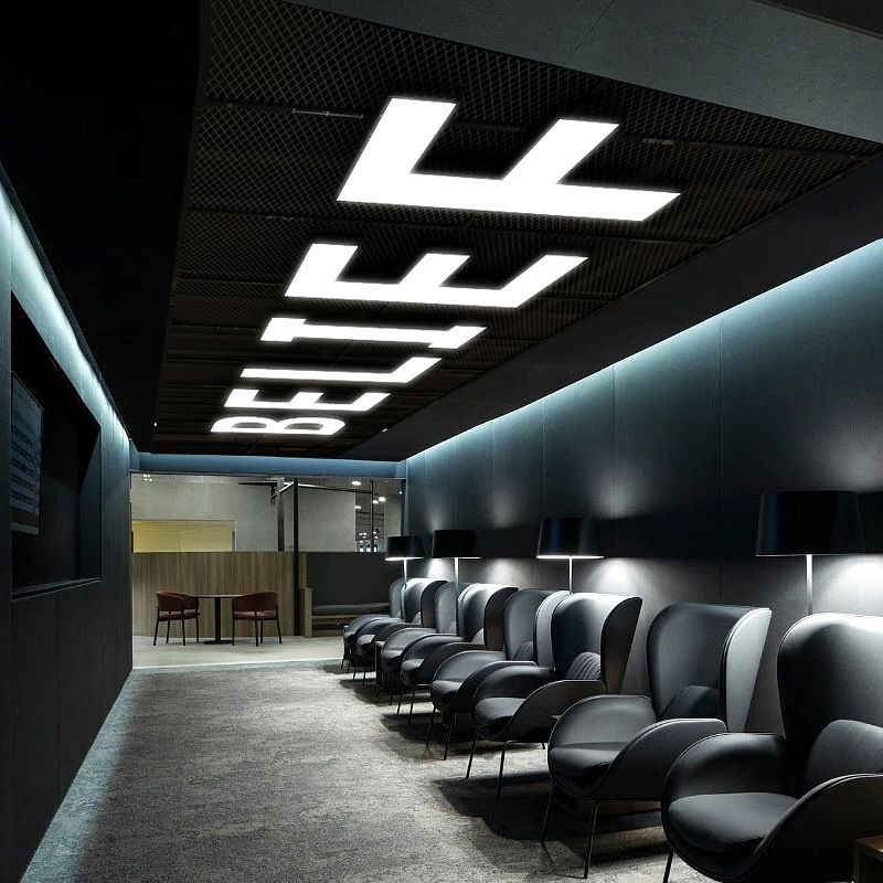 LED lámpara de letra tienda lámpara de techo sala digital gimnasio sala de baile industrial estilo creativo lámpara personalizada