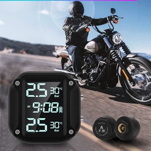 Motosiklet Təkər Təzyiq Monitoru 2 Təkərli Simsiz Rəqəmsal Ekran Xarici Sensor