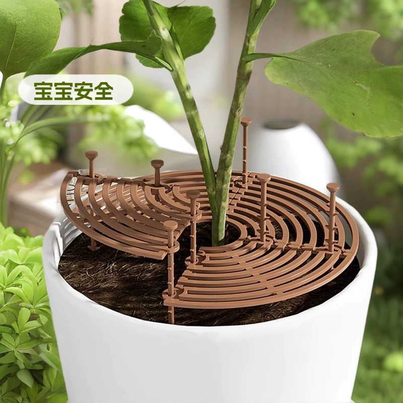 Анти-кошка и собака горшок защиты почвы бар анти-ребенок опрокидывания бонсай детей анти-посыпая защиты полый Защитный Сетчатый Чехол можно разрезать