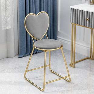 Modern Minimalist Girl's Bedroom Dressing Table Stool Butterfly Backrest Internet Celebrity Chair Ins Nail Makeup Stool Light Luxury