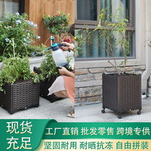 跨境货源种菜箱生产批发种植箱阳台蔬菜种植塑料长方形盆专用菜盆