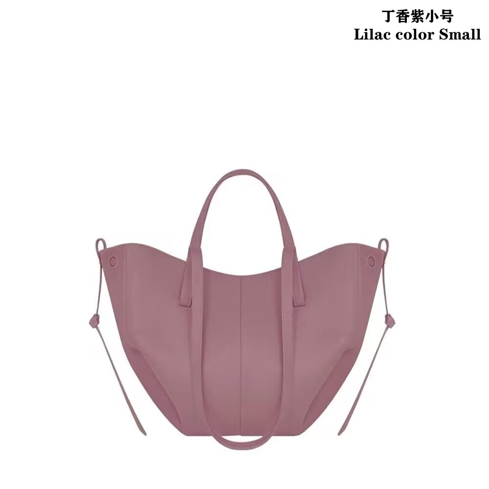 现货秒发polene翅膀包真皮Cyme单肩腋下包小众法式大容量托特包 - Thumbnail 14