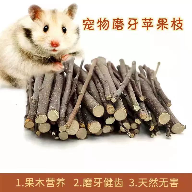 Amazon Шиншилла Яблочная ветка коренные зубы ветка домашнее хомяк морская свинка поставки кроликов коренные зубы палочка оптом 50